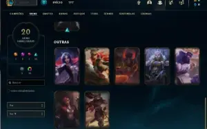 Conta Mestre com 60 Champs e 20 Skins + 11 Cromas