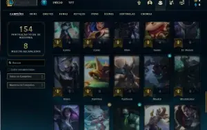 Conta Mestre com 60 Champs e 20 Skins + 11 Cromas