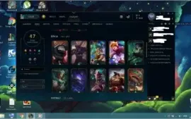 CONTA PLATINA 1 COM BORDA DE PLATINA 111 CHAMPS 47 SKINS