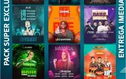 Pack Artes Flyer Agenda De Shows Psd Editáveis