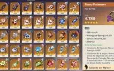 Genshin Impact AR56 com 45 PERSONAGENS 12 T5 Yae Xiao Raiden