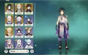 Ar38, xiao + jade, kokomi, zhongli, Jean c1 e qiqi