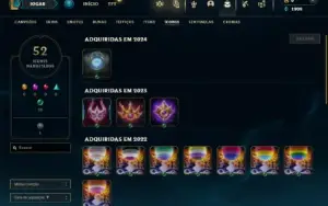 Prata 4 com 26 Champs e 5 Skins + 1 Fragmento