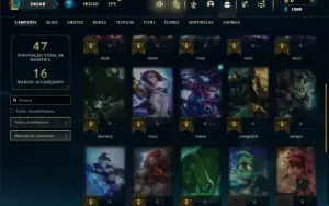 Prata 4 com 26 Champs e 5 Skins + 1 Fragmento