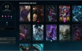 CONTA LOL NVL 180, PRATA 1, 63 SKINS, 86 CHAMPS