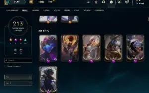 Conta Lol 213 Skins Ouro 2