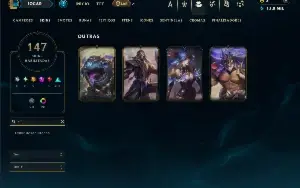 Ouro 2 com TODOS os champs e 147 Skins ( MID / JG / TOP )