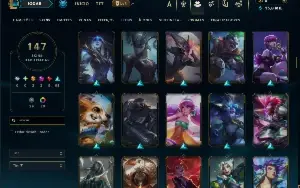 Ouro 2 com TODOS os champs e 147 Skins ( MID / JG / TOP )