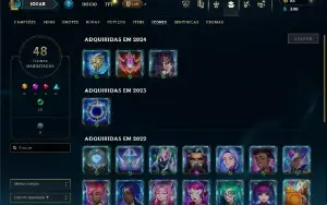 Ouro 4 com 45 Champs e 5 Skins