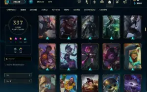 Ferro 1 com TODOS os champs e 337 Skins + Honra 5