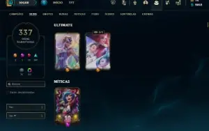 Ferro 1 com TODOS os champs e 337 Skins + Honra 5