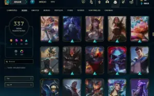 Ferro 1 com TODOS os champs e 337 Skins + Honra 5