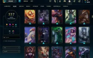 Ferro 1 com TODOS os champs e 337 Skins + Honra 5