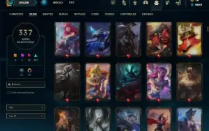 Ferro 1 com TODOS os champs e 337 Skins + Honra 5
