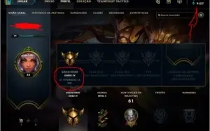 Conta de League of Legends Ouro 4 MMR Alto
