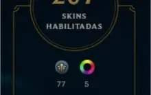 Conta Gold 4 207 skins