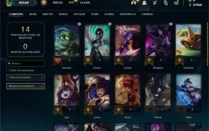 Conta ouro 1 com 26 Champs e 10 Fragmentos de skins