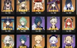 Genshin Impact 22 T5 Navia e Raiden C1 + 7 armas T5 + resina