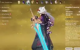 CONTA GENSHIN AR 10 COM ITTO + SHOGUN + ESPADÃO T5