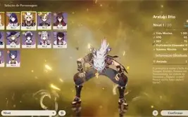CONTA GENSHIN AR 10 COM ITTO + SHOGUN + ESPADÃO T5