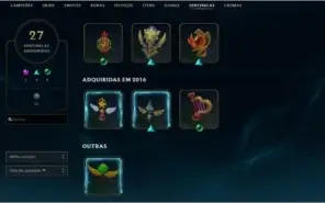 Conta platina 2 /107 skins/ faltando apenas 16 campeoes
