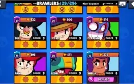 Conta 10k + todos os brawlers + poder de estrela e skins