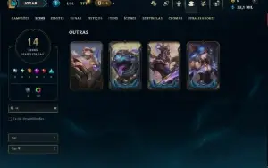 Diamante 2 com 70 Champs e 13 Skins
