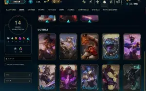 Diamante 2 com 70 Champs e 13 Skins