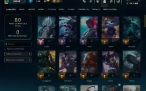 Diamante 2 com 70 Champs e 13 Skins
