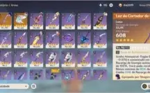 Baal+lança+zhongli+kokomi+hutao+livro 5 star