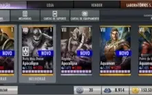 Injustice Mobile personagens e equipamentos