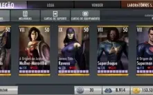 Injustice Mobile personagens e equipamentos