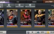 Injustice Mobile personagens e equipamentos
