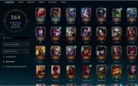 Conta League Of Legends Full Champ, Platina 3 ,+144 Skins.