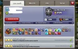 CONTA CLAHS OF CLANS CV 10 QUASE FULL / TROPAS LVLS ALTOS !!