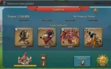 Conta t4, 300m de poder, 300k de gemas + 2 skins de castelo