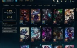 Conta prata 4 com 135 Champs e 208 Skins + 1 Prestigio