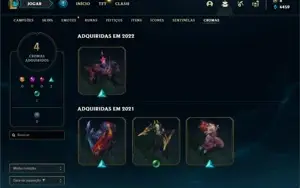 Conta prata 4 com 135 Champs e 208 Skins + 1 Prestigio