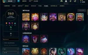 Conta prata 4 com 135 Champs e 208 Skins + 1 Prestigio