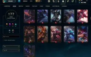Bronze 1 com 135 Champs e 177 Skins ( ADC / SUP )
