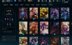 Bronze 1 com 135 Champs e 177 Skins ( ADC / SUP )