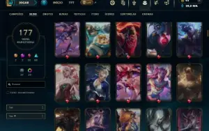 Bronze 1 com 135 Champs e 177 Skins ( ADC / SUP )