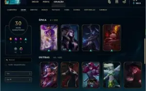 Conta League Of Legends Borda Diamante, Elo Platina 3