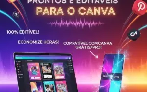 Kit Perfil Profissional  Mais de 700 Posts Canva