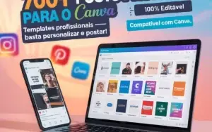 Kit Perfil Profissional  Mais de 700 Posts Canva