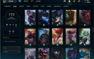 Conta prata 4 com TODOS os champs e 122 Skins + 820 RP