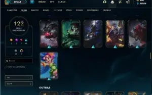 Conta prata 4 com TODOS os champs e 122 Skins + 820 RP