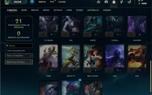 Conta ouro 4 com 28 Champs e 9 Skins