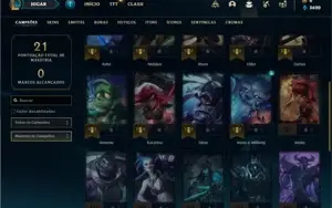 Conta ouro 4 com 28 Champs e 9 Skins