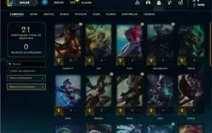 Conta ouro 4 com 28 Champs e 9 Skins